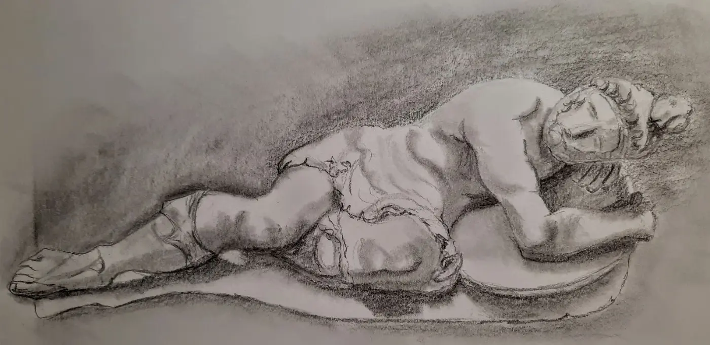 Etude de sculpture pour les raccourcis